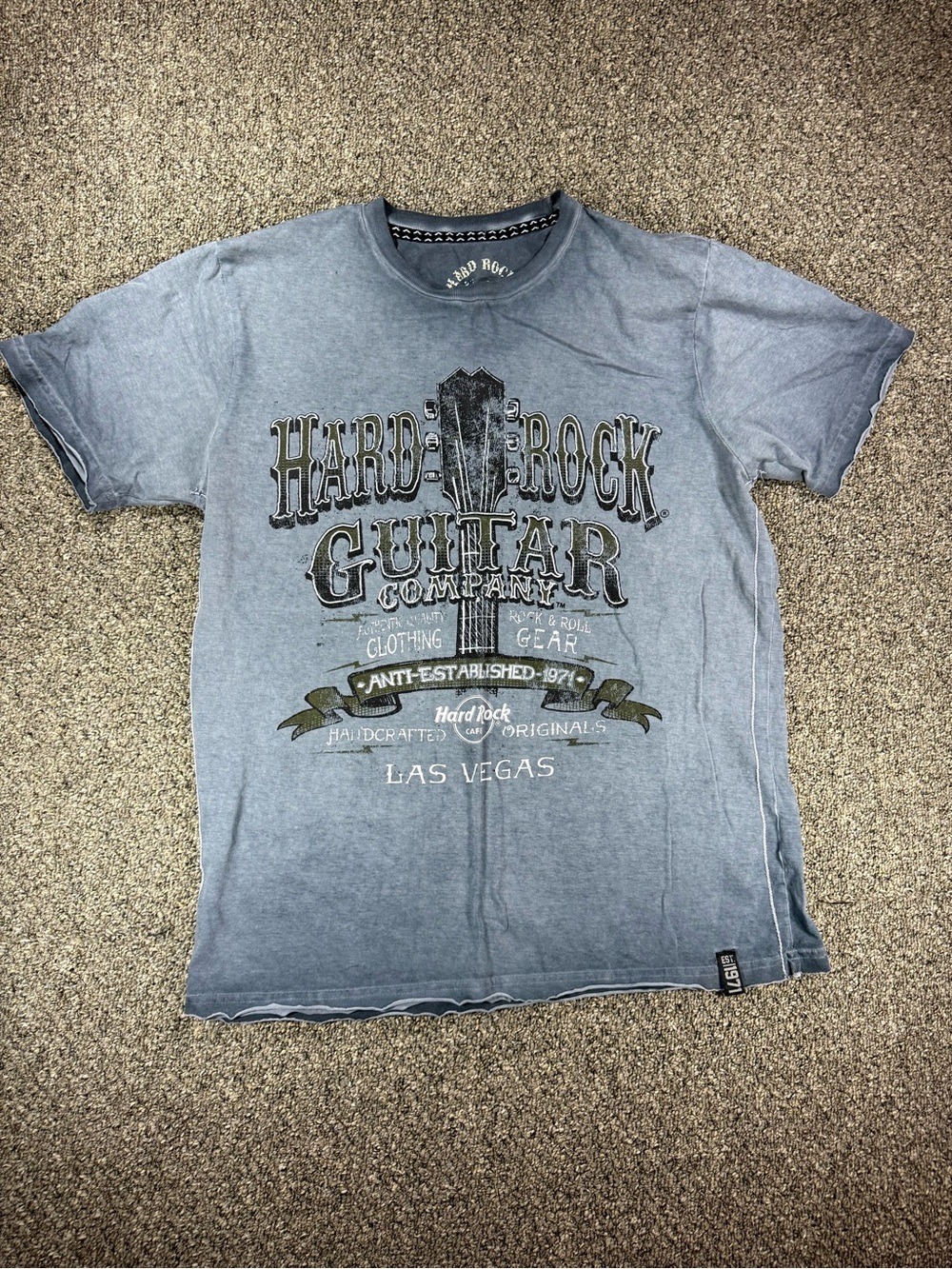 Hard Rock Cafe Blue Las Vegas 'Guitar Company' Graphic Tee - Men
